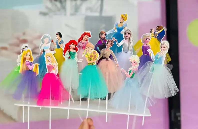 Tulle Princess Cupcake Toppers