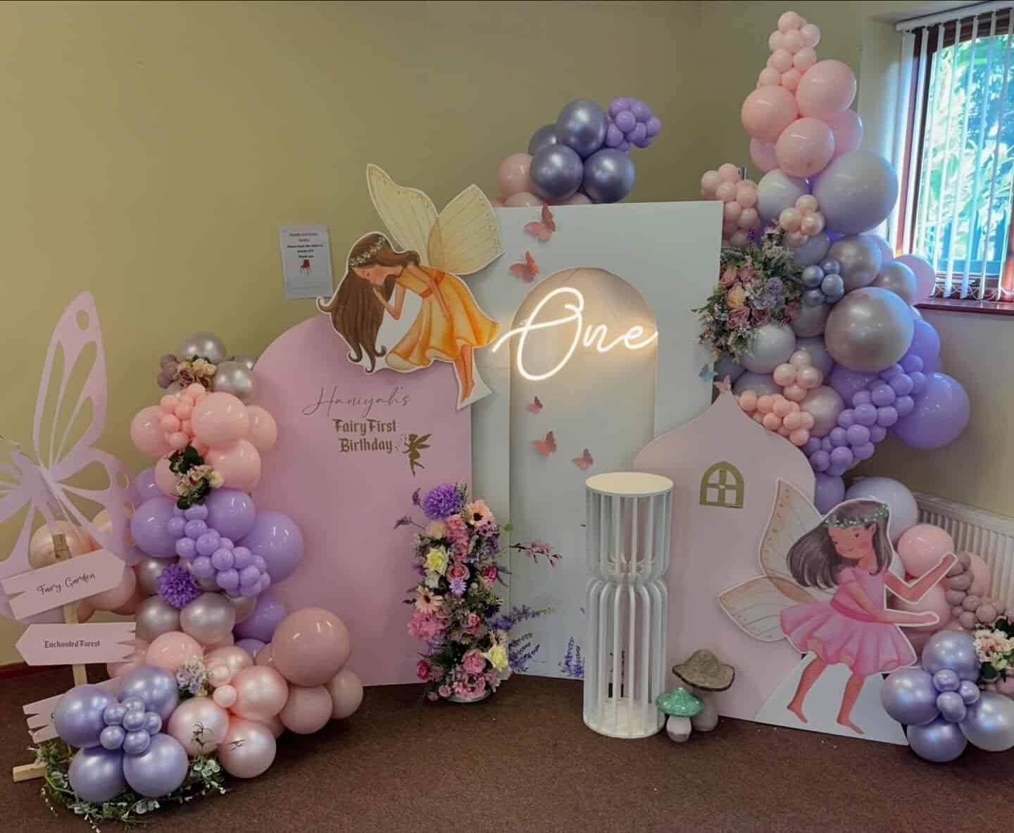 Whimsical Fairyland Birthday Scene