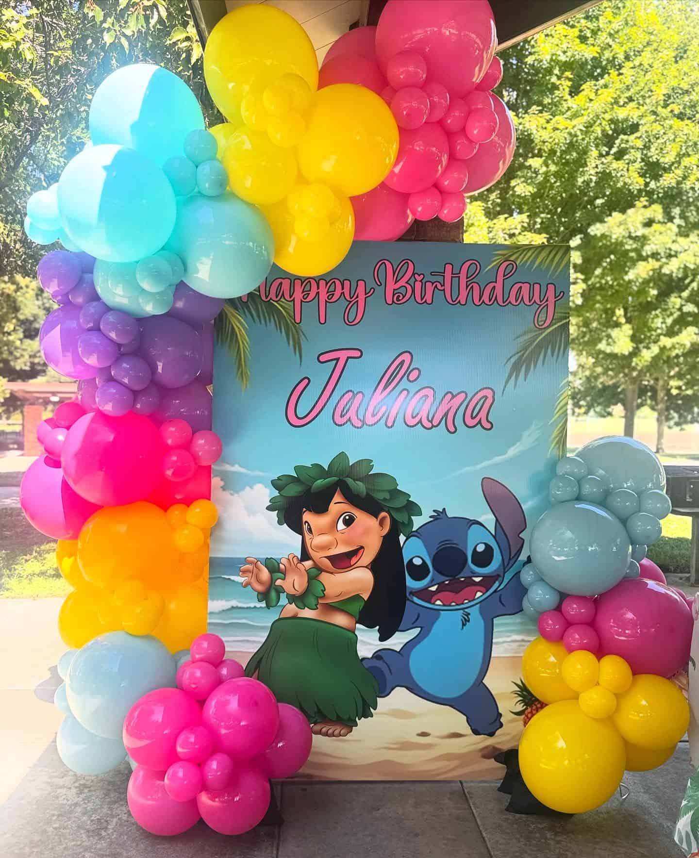 Bright Balloon Arch Photo Backdrop – Juliana