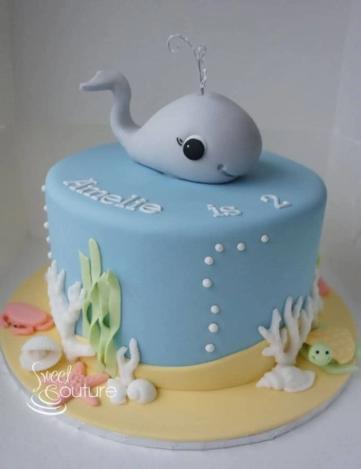 Fondant Whale Undersea Cake