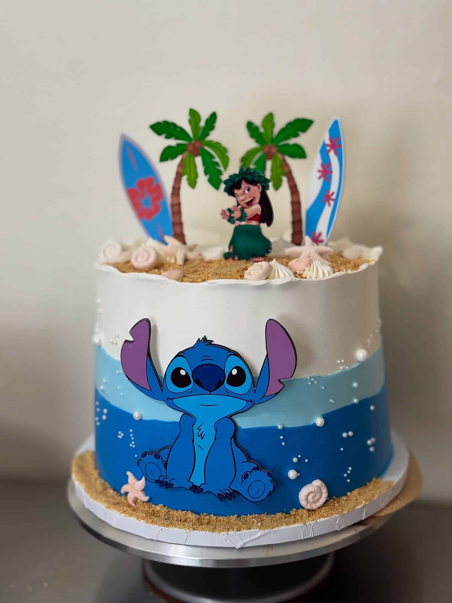 Hawaiian Stitch Beach Birthday Cake