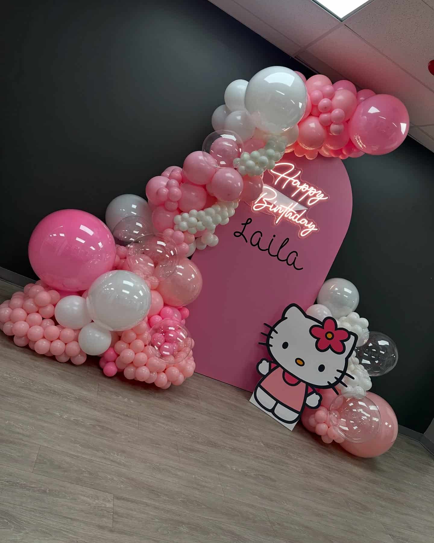 Hello Kitty Balloon Arch Backdrop