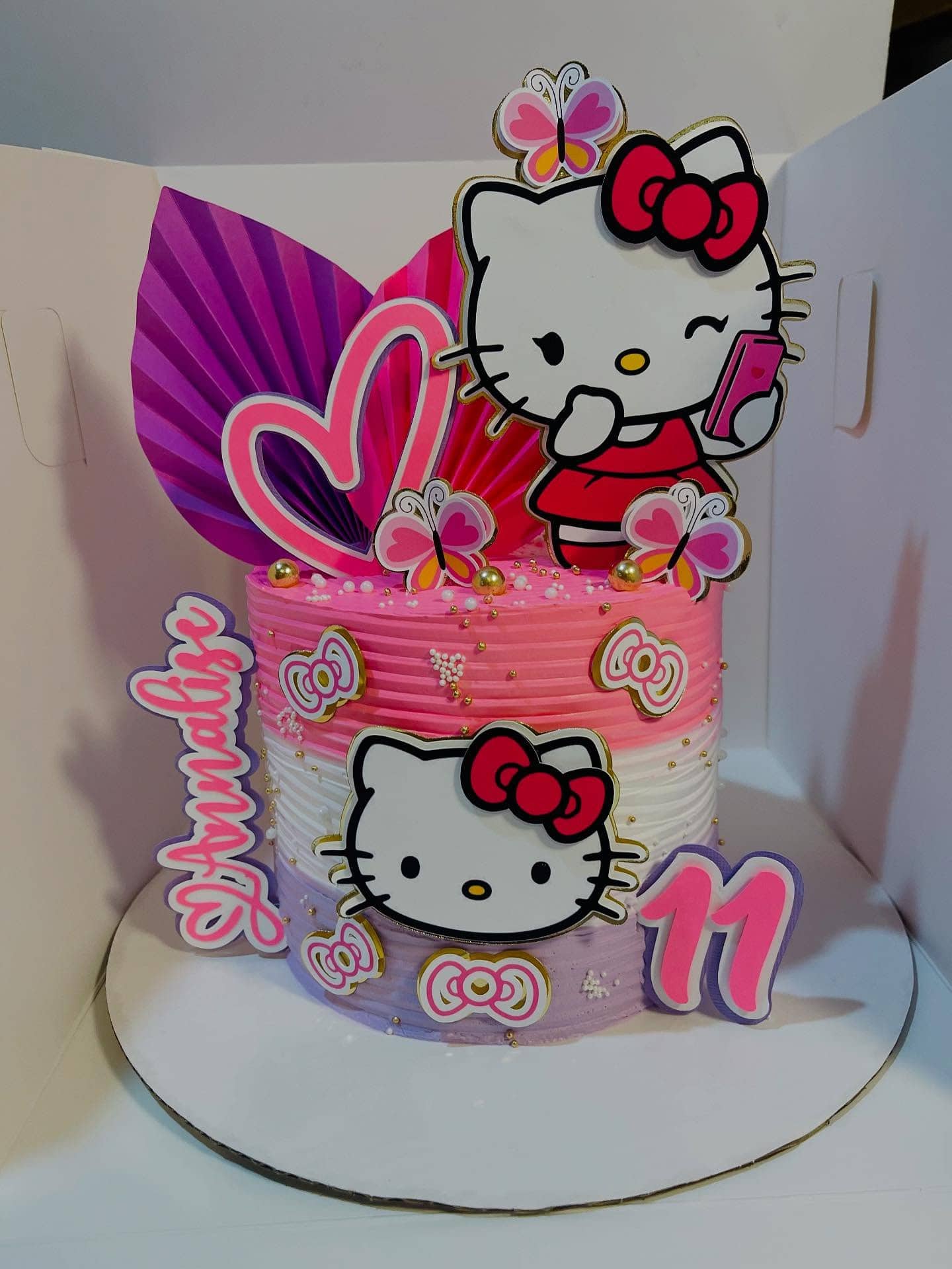 Hello Kitty Butterfly-Themed Cake