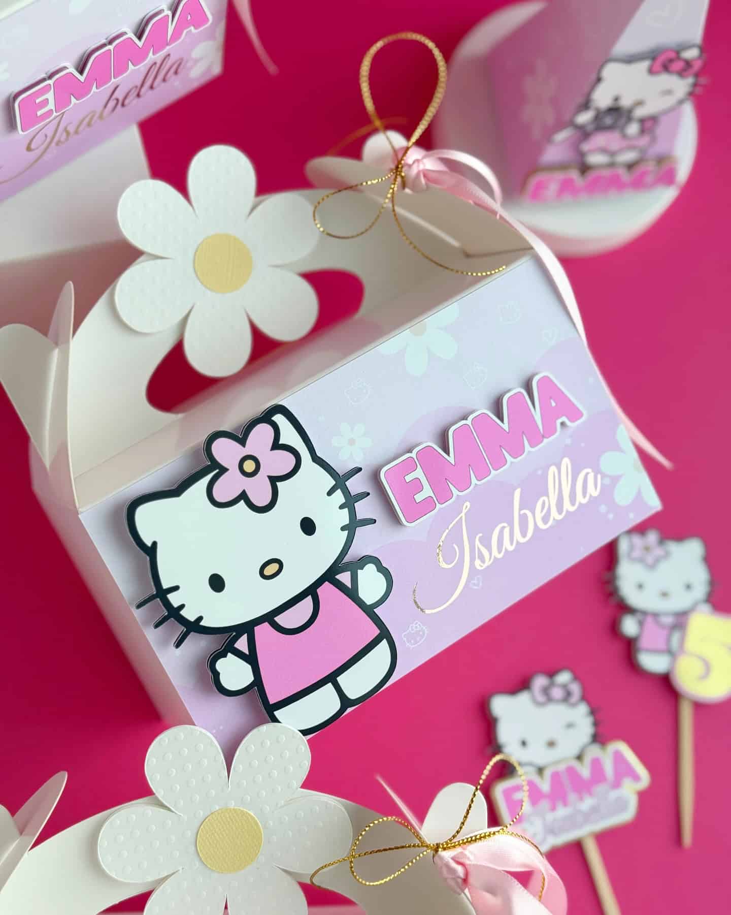 Hello Kitty Flower-Themed Favor Boxes