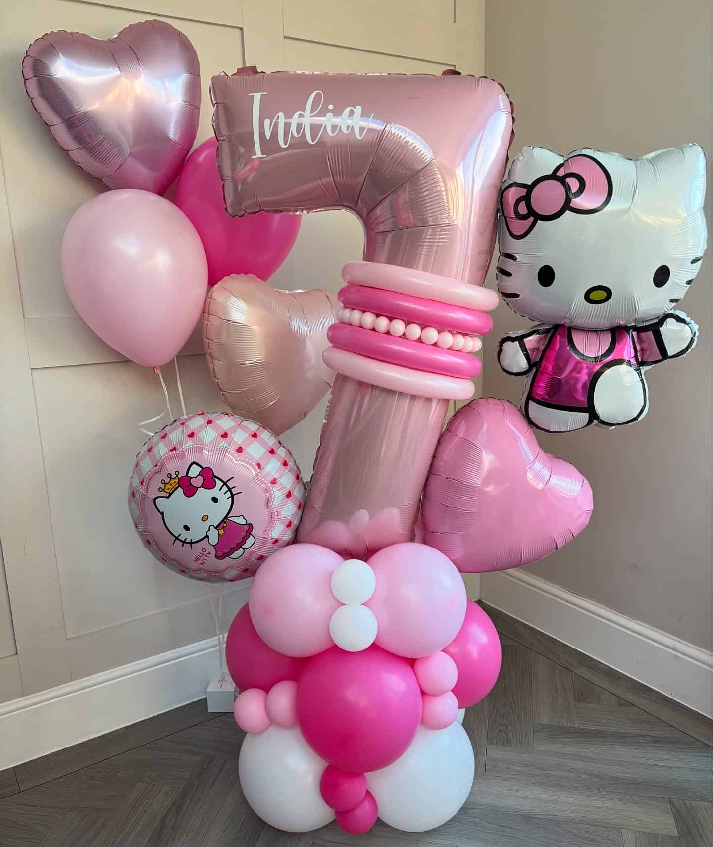 Hello Kitty Number 7 Balloon Display
