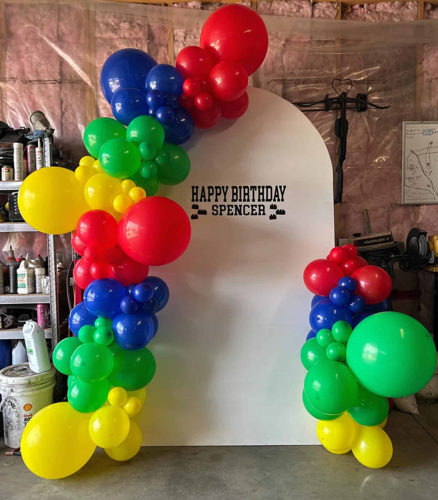 Lego Birthday Balloon Arch Photo Backdrop