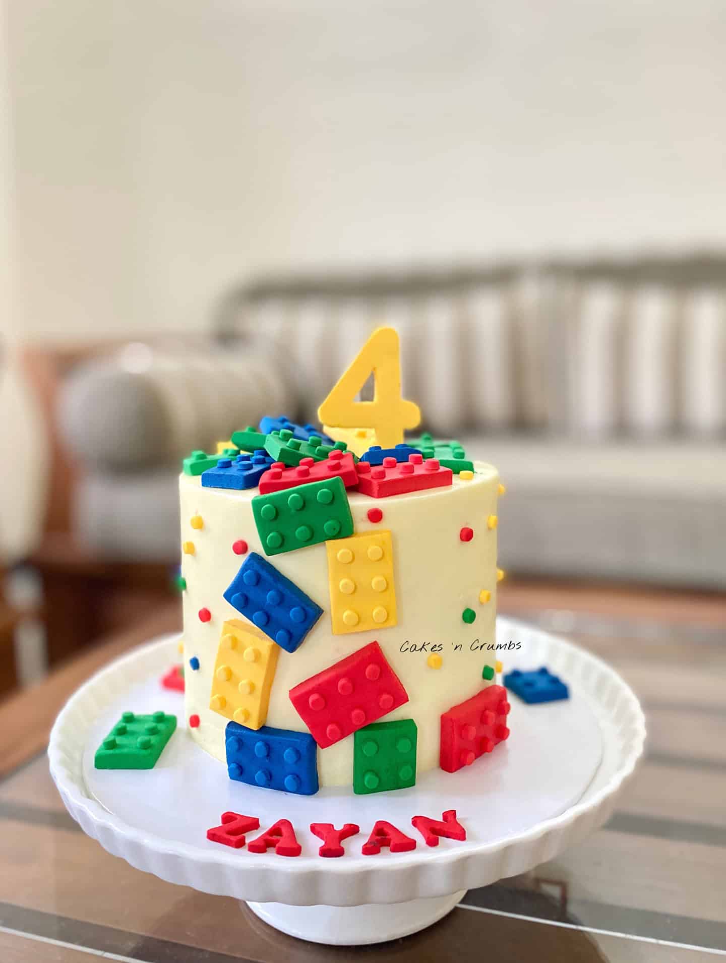 Lego Birthday Cake Colorful Bricks