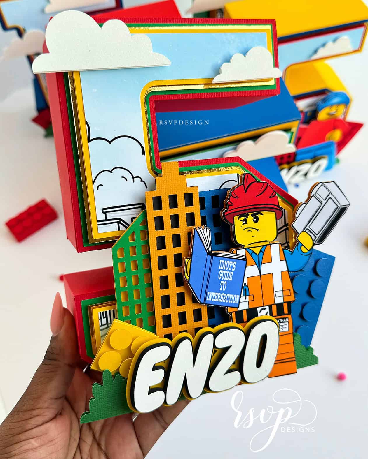 Lego Birthday Custom Cardboard Decor