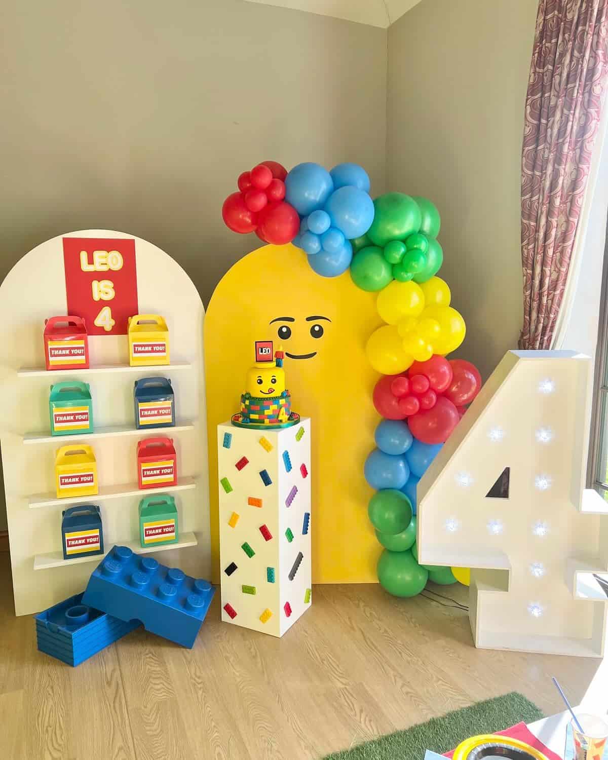 Lego Birthday Party Table Decor Favors
