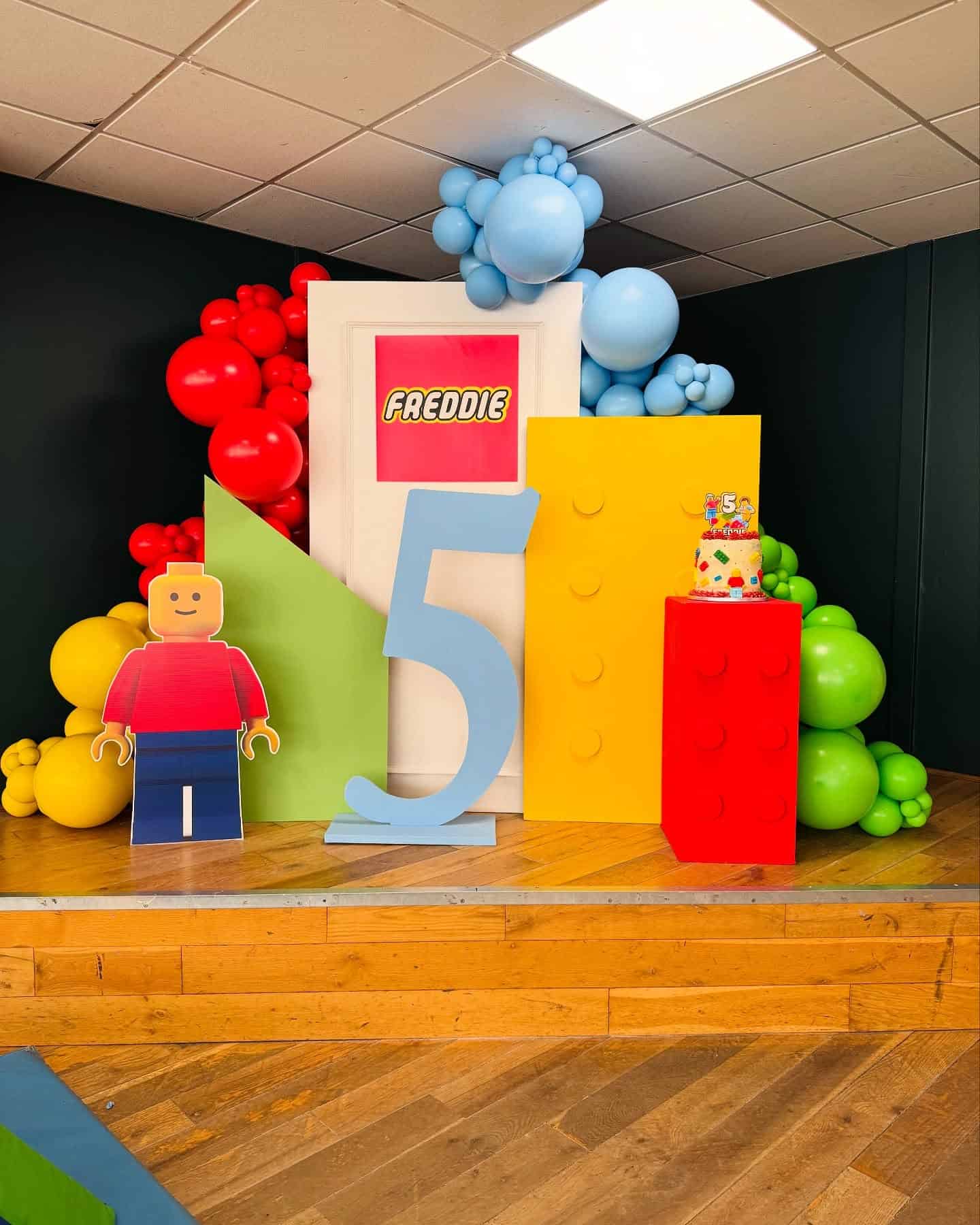 Lego Birthday Stage Number 5 Backdrop