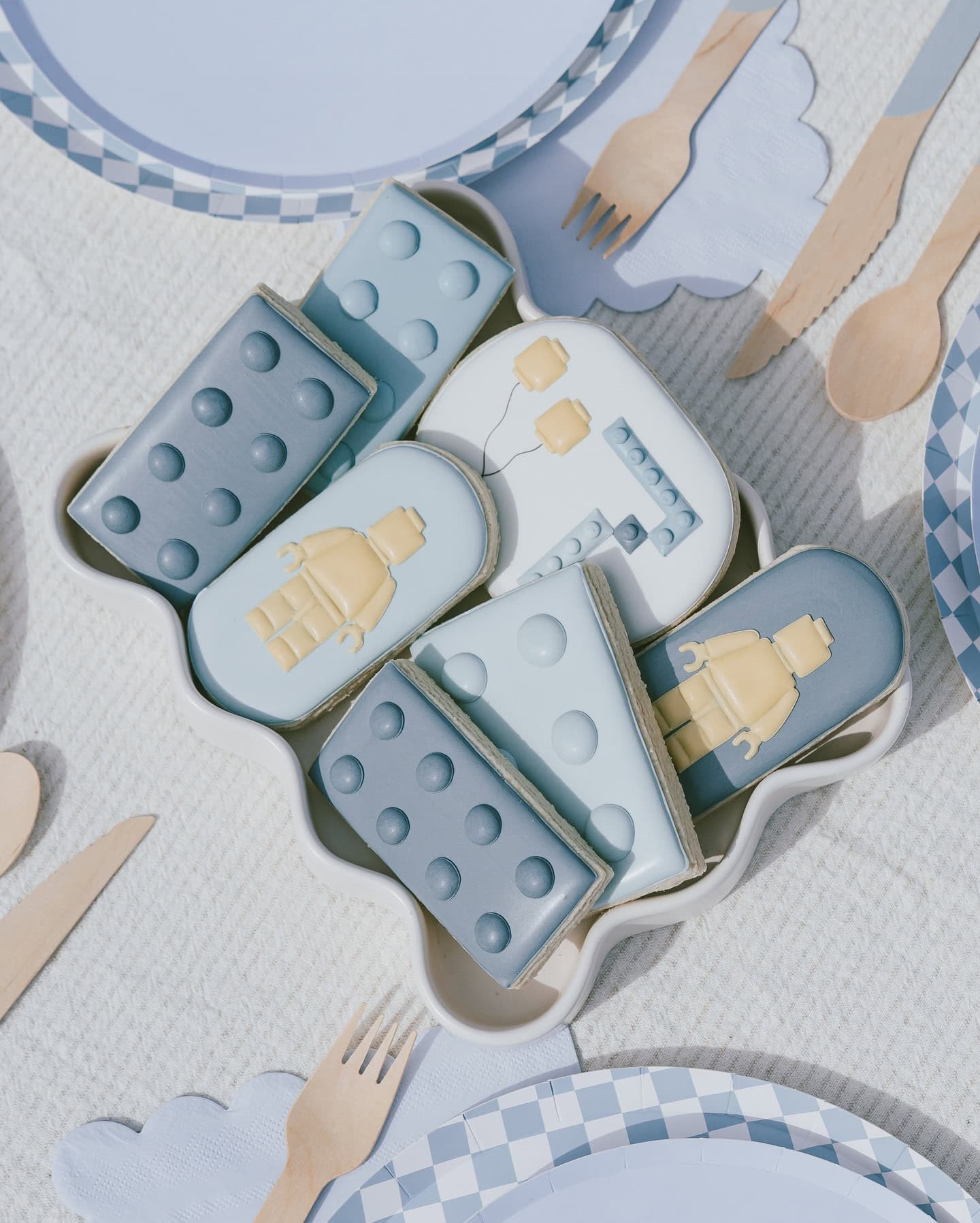 Lego Themed Cookies Modern Party Style