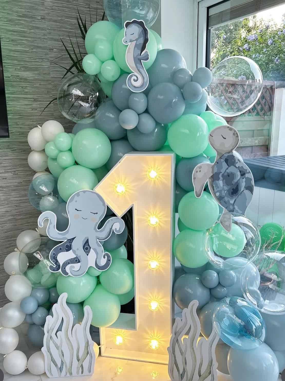 Light-Up Ocean Creature Number Display