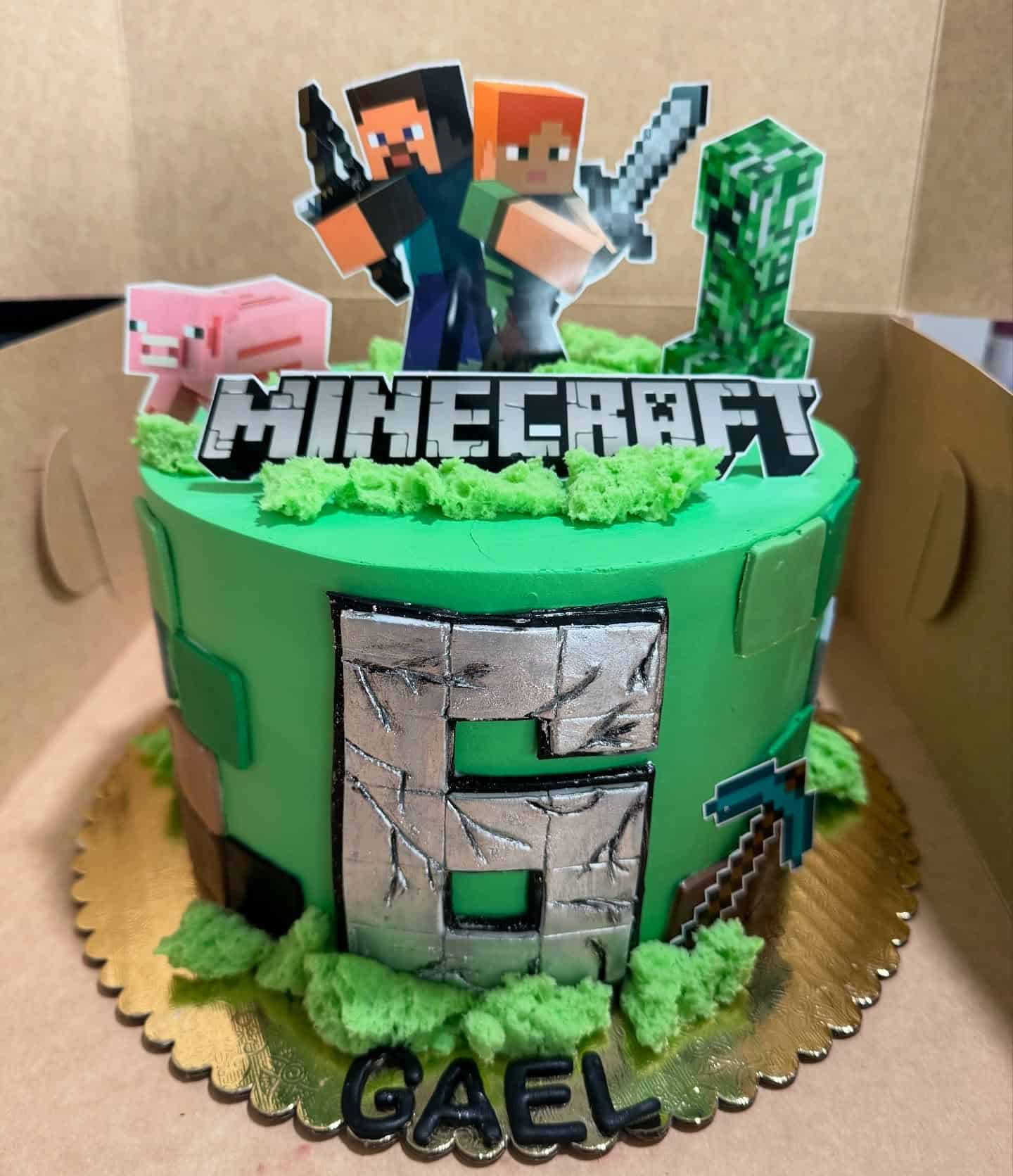Gael’s Creeper Cake for Turning 6