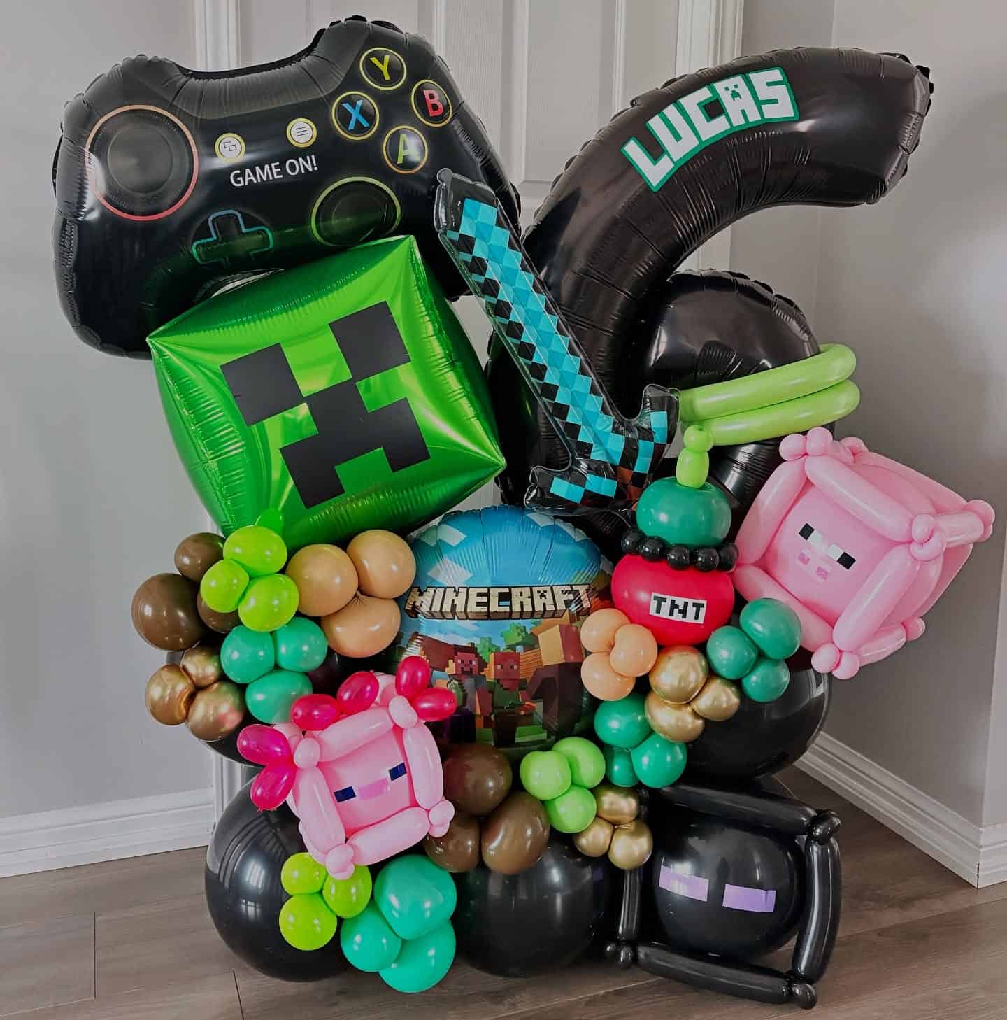 Gamer-Style Balloon Decor for Lucas