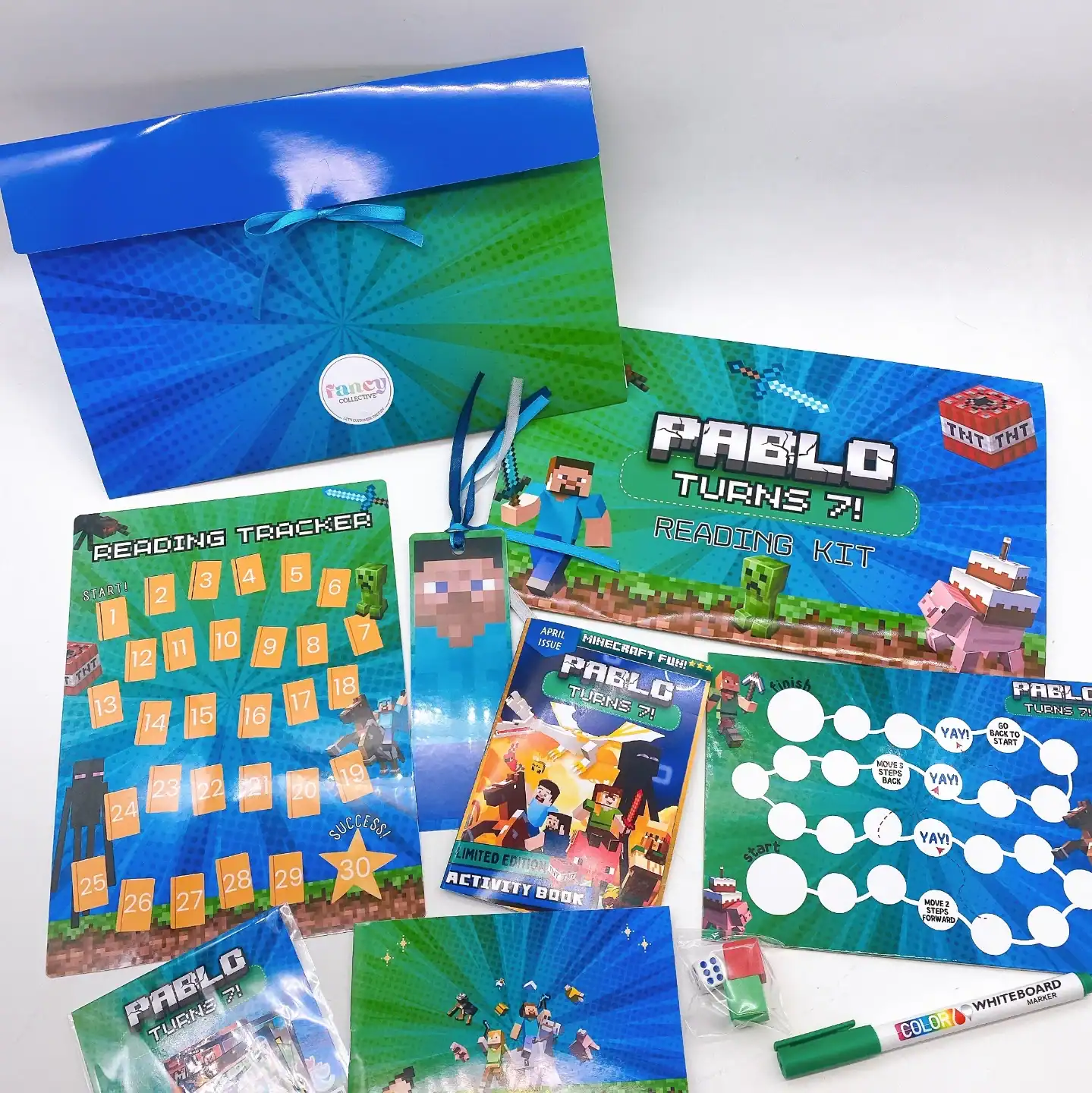 Minecraft Reading Kit Party Favor for Pablo