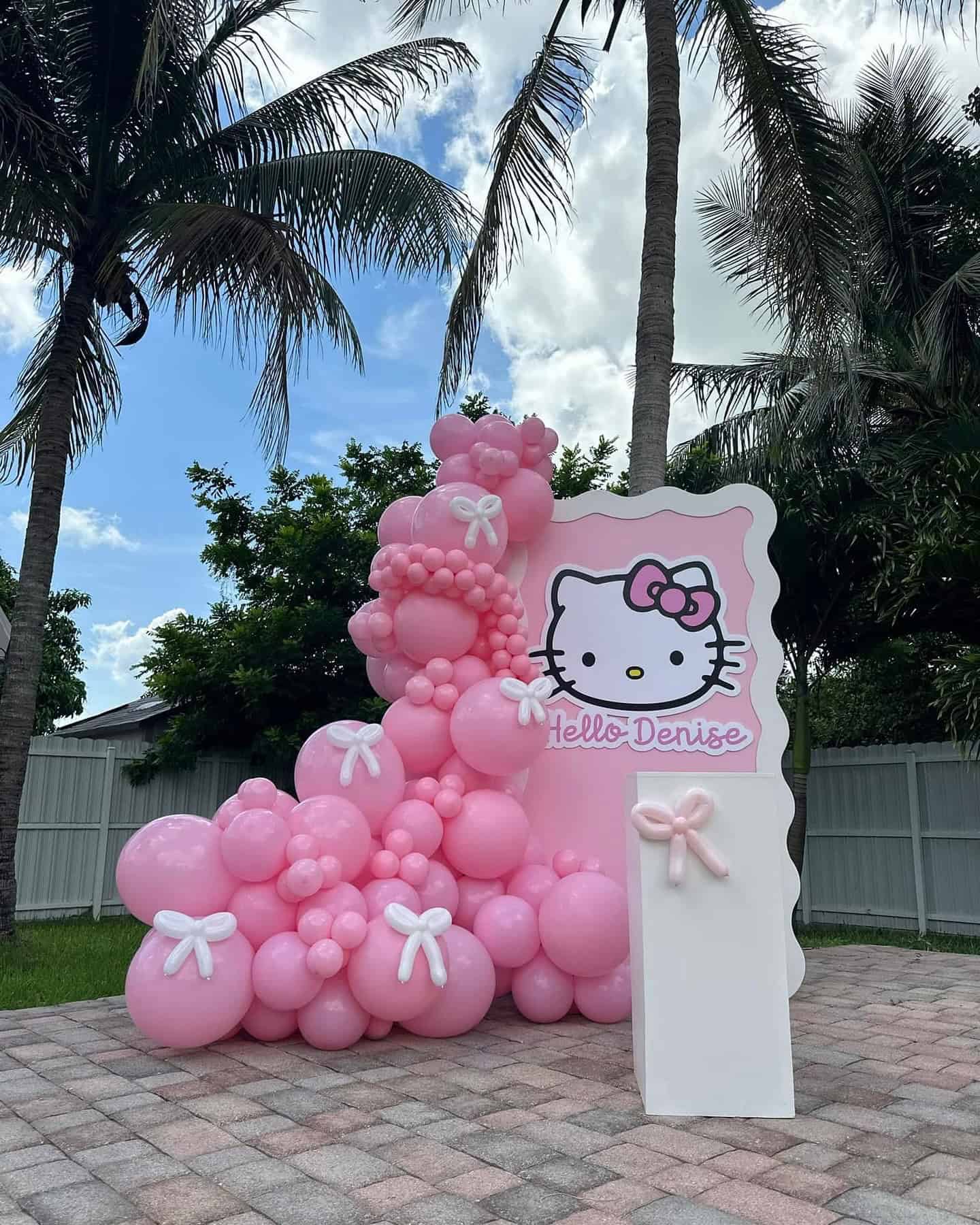 Outdoor Hello Kitty Balloon Backdrop