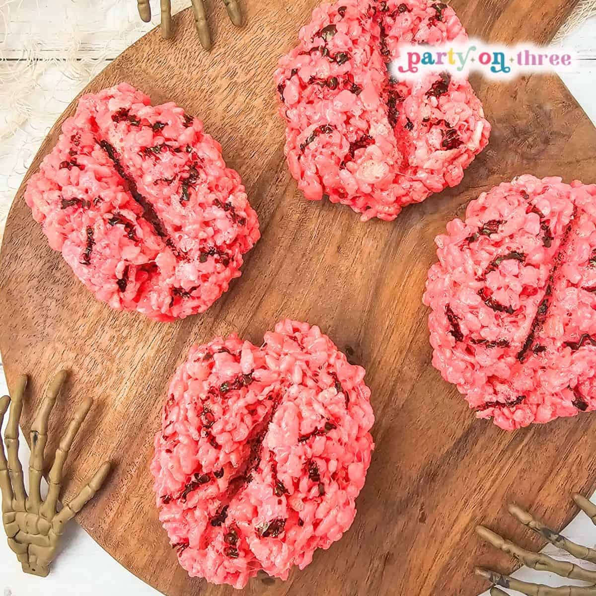 Halloween Rice Krispie Brains