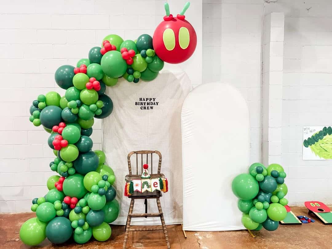 Very Hungry Caterpillar Balloon Garland With Giant Head