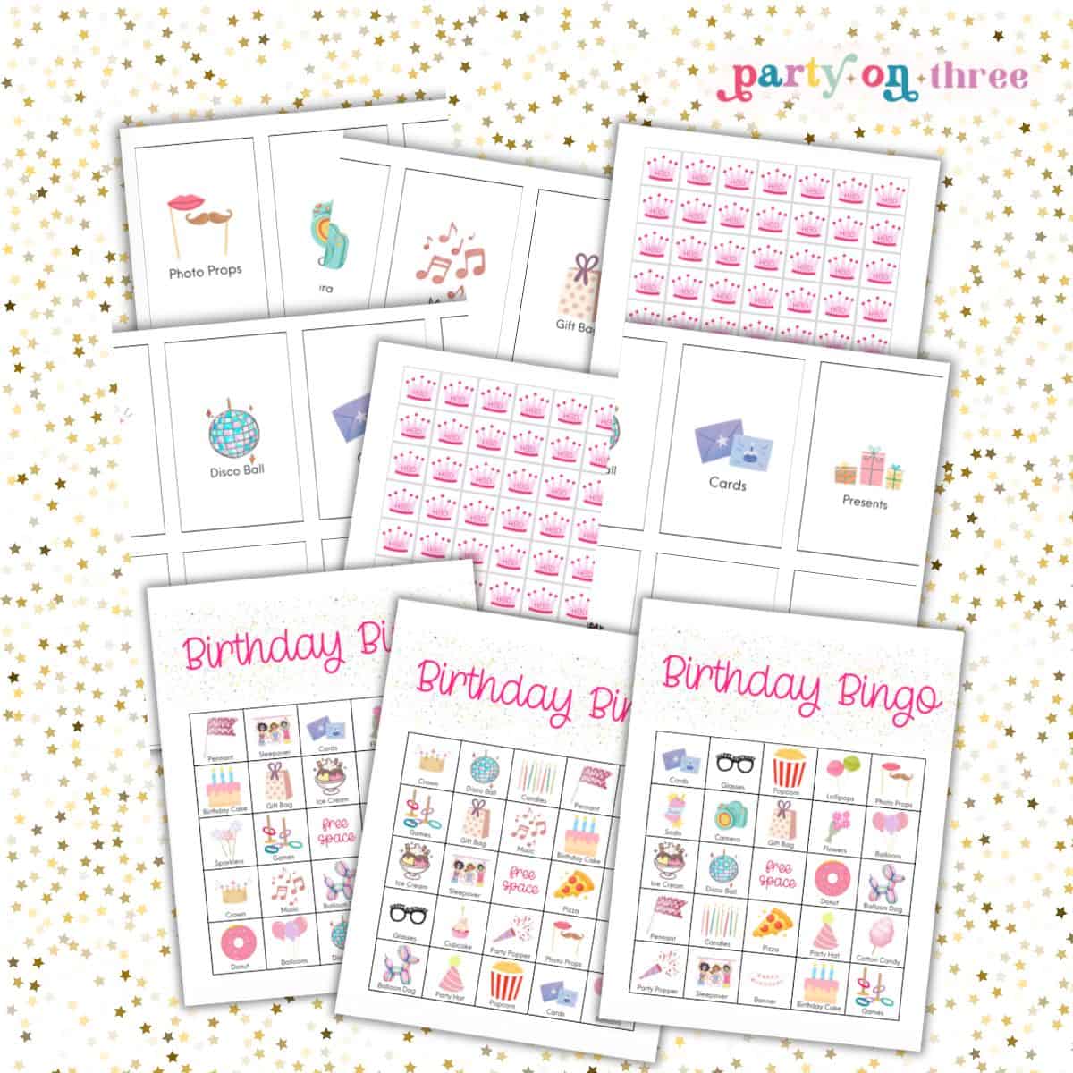 Free Printable Birthday Bingo Game for Girls (Includes 50 Unique Cards!)