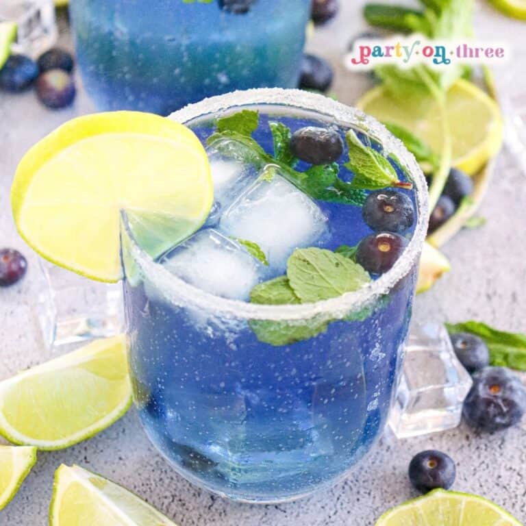 Blueberry Mojito Recipe (Includes Mocktail Version)