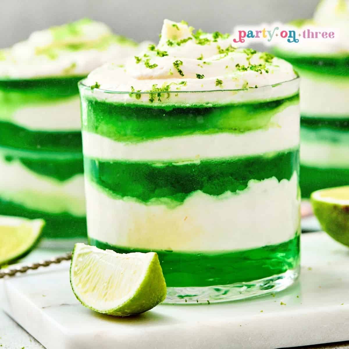 Super Easy Green Jello Parfaits (No Bake)