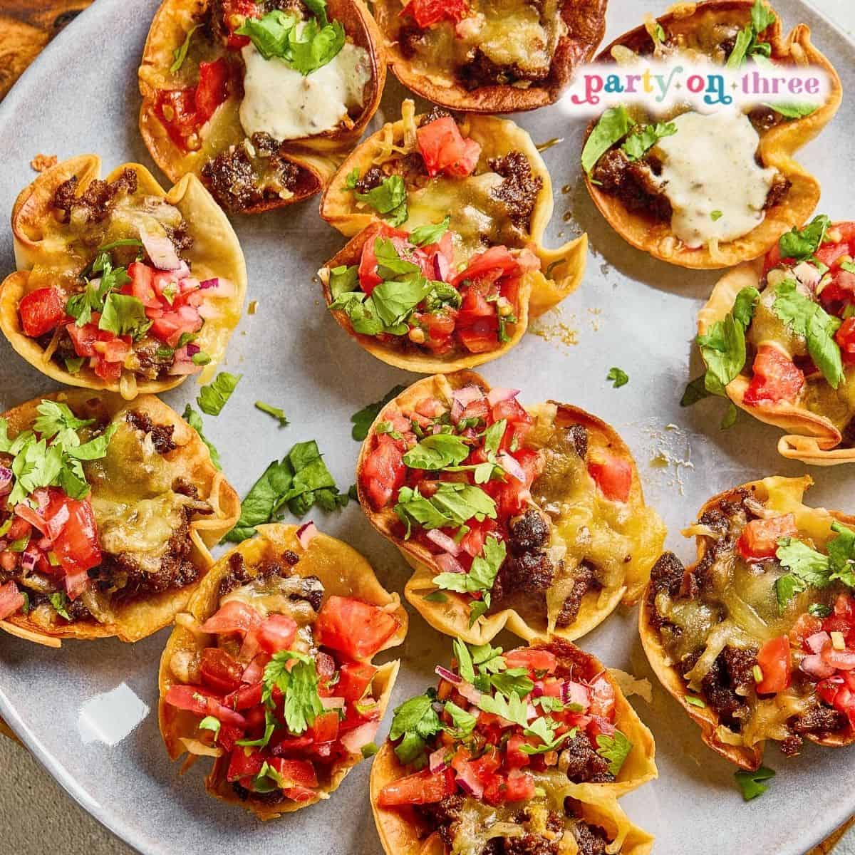 Ranch Taco Cups (Easy Party Finger Food!)