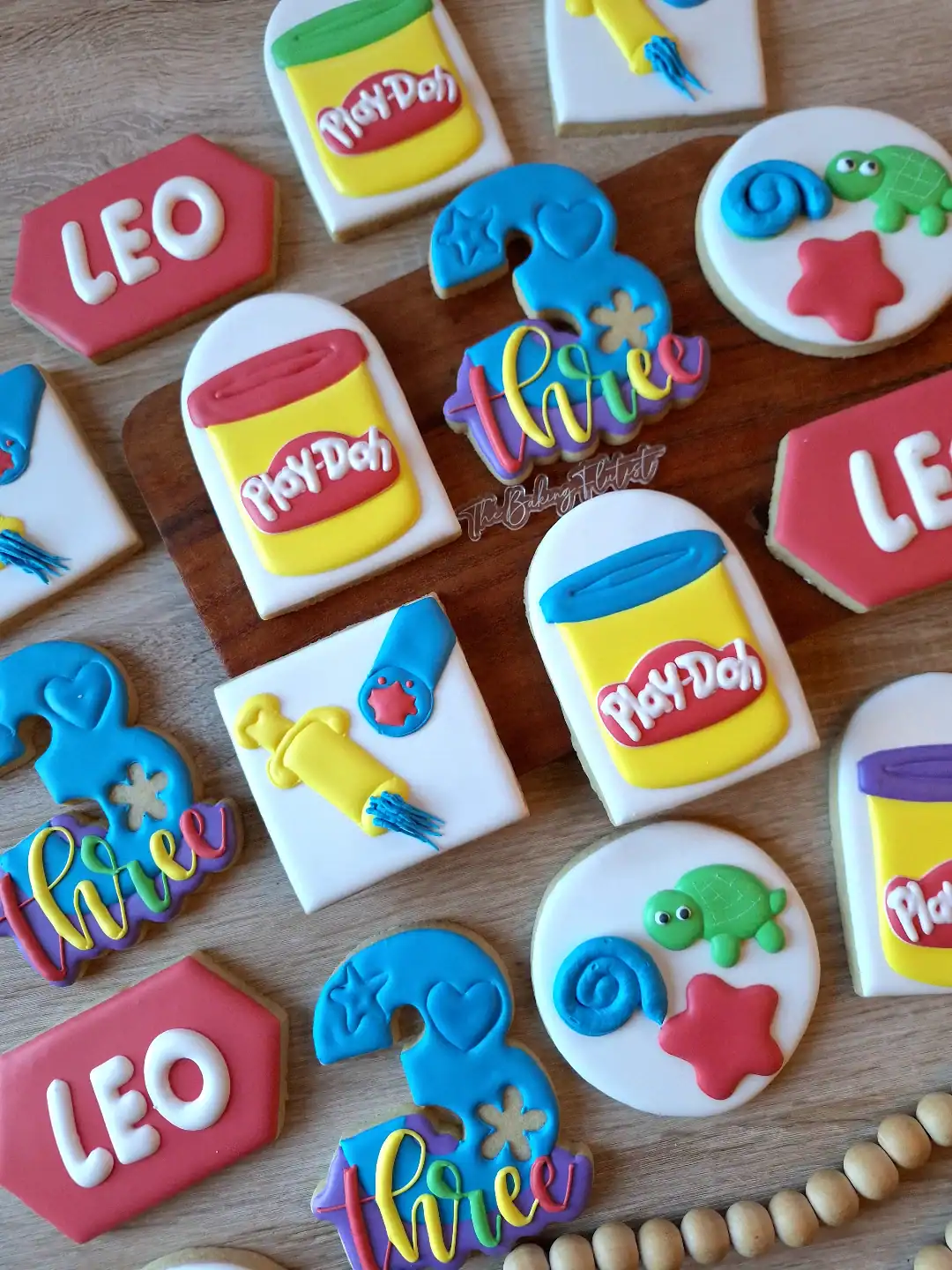 Play-Doh Themed Sugar Cookies for a 3rd Birthday
