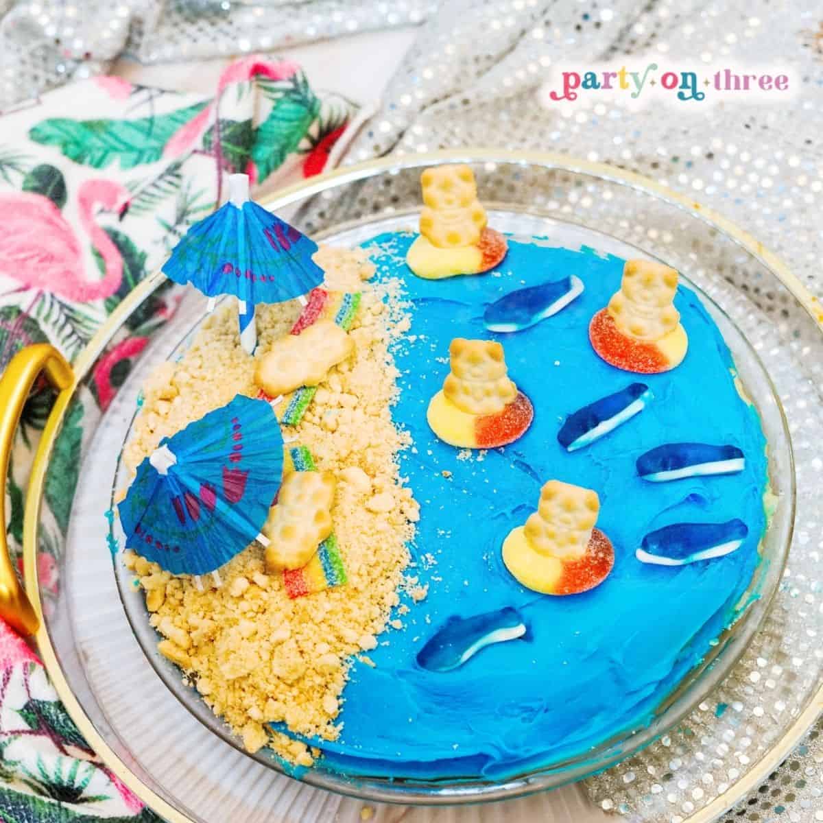 Teddy Graham Beach Party Cake
