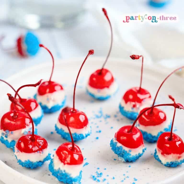 Spiked Maraschino Cherries (Easy 4th of July Party Treat)