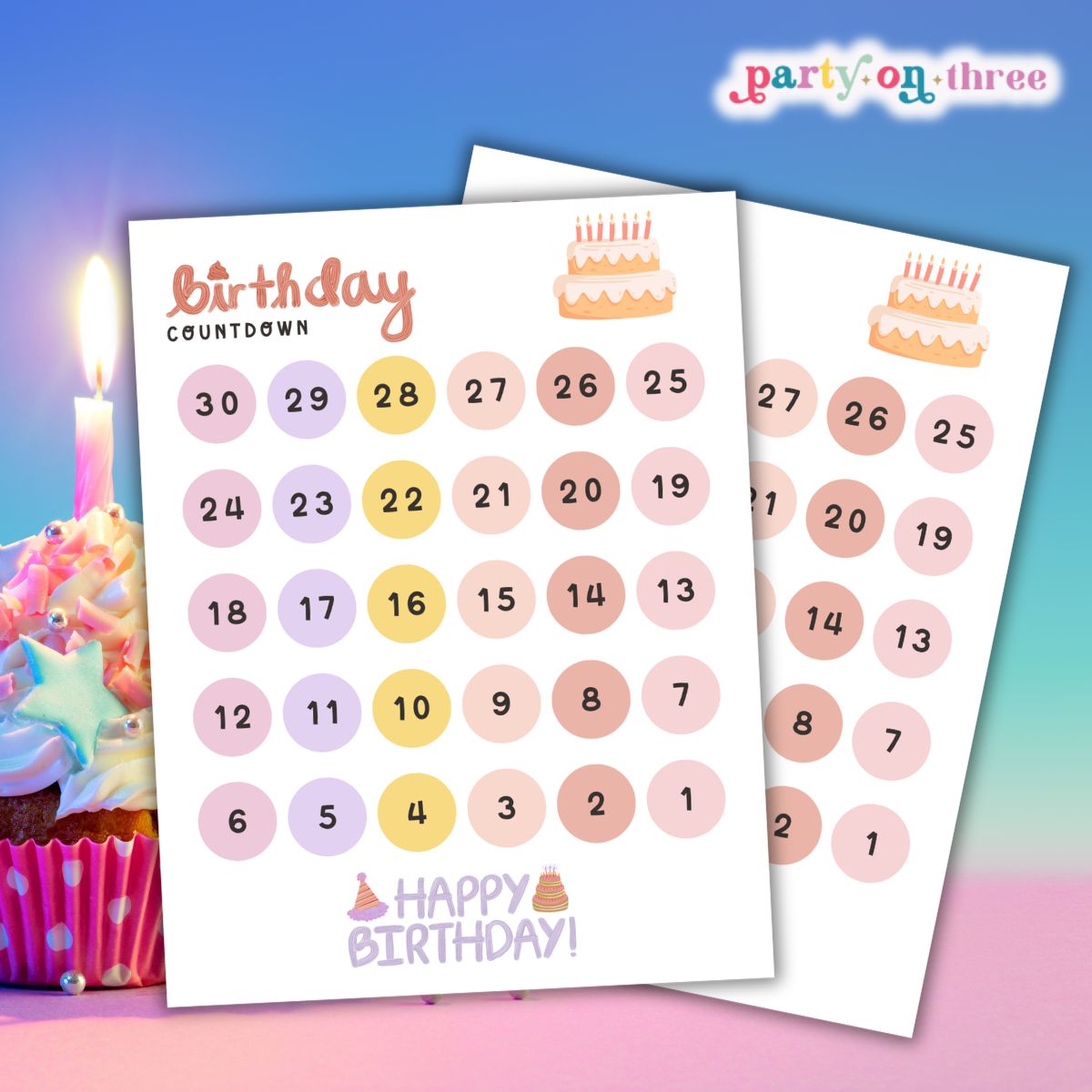 Free Birthday Girl Countdown Printable (30 Day Birthday Countdown for Kids)