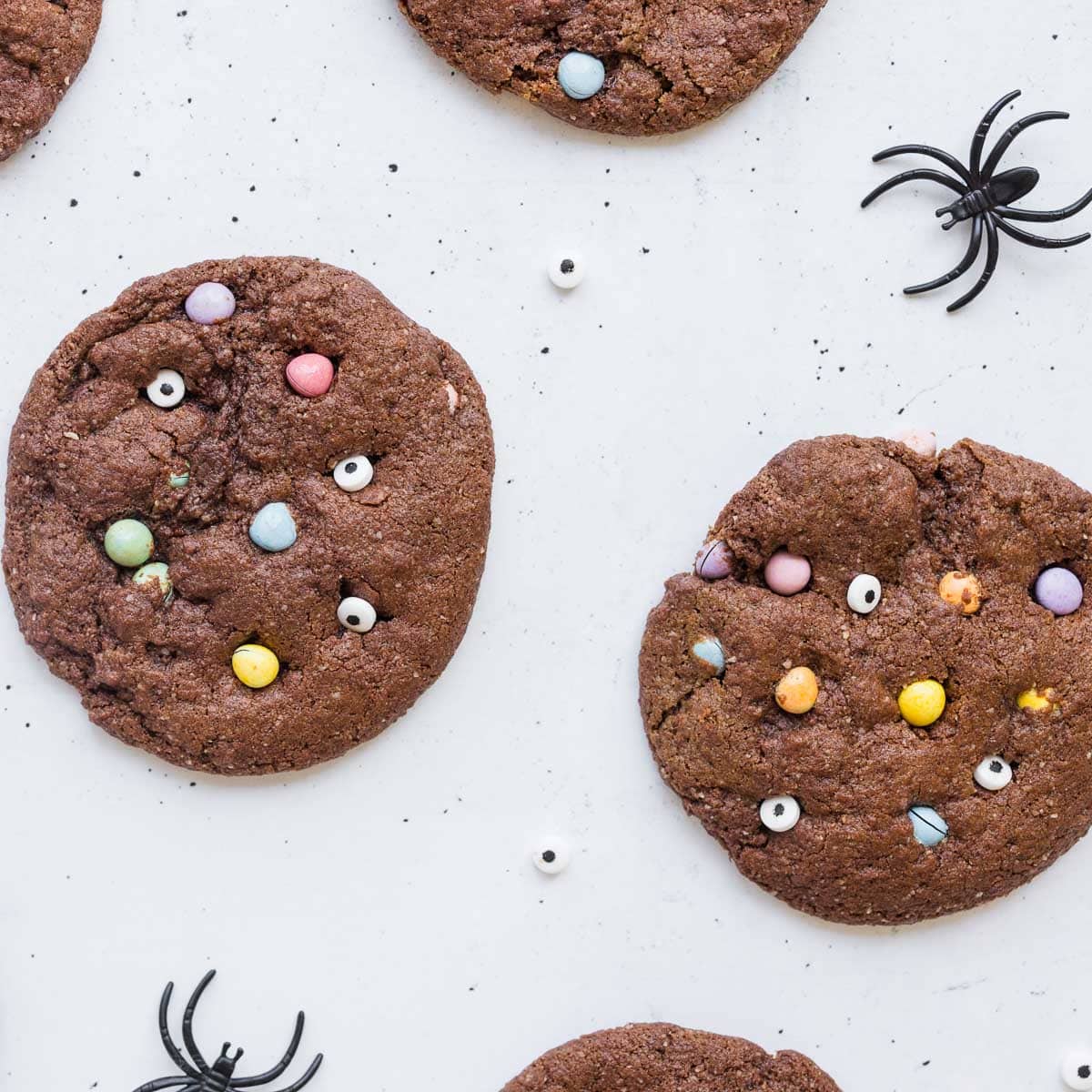 1-Bowl Vegan Chocolate Protein Monster Mash Cookies for Halloween