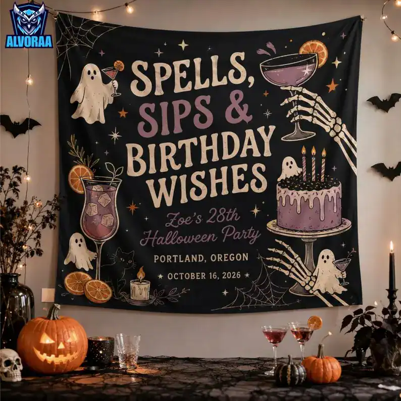 A Custom Witchy Backdrop That Makes The Photos