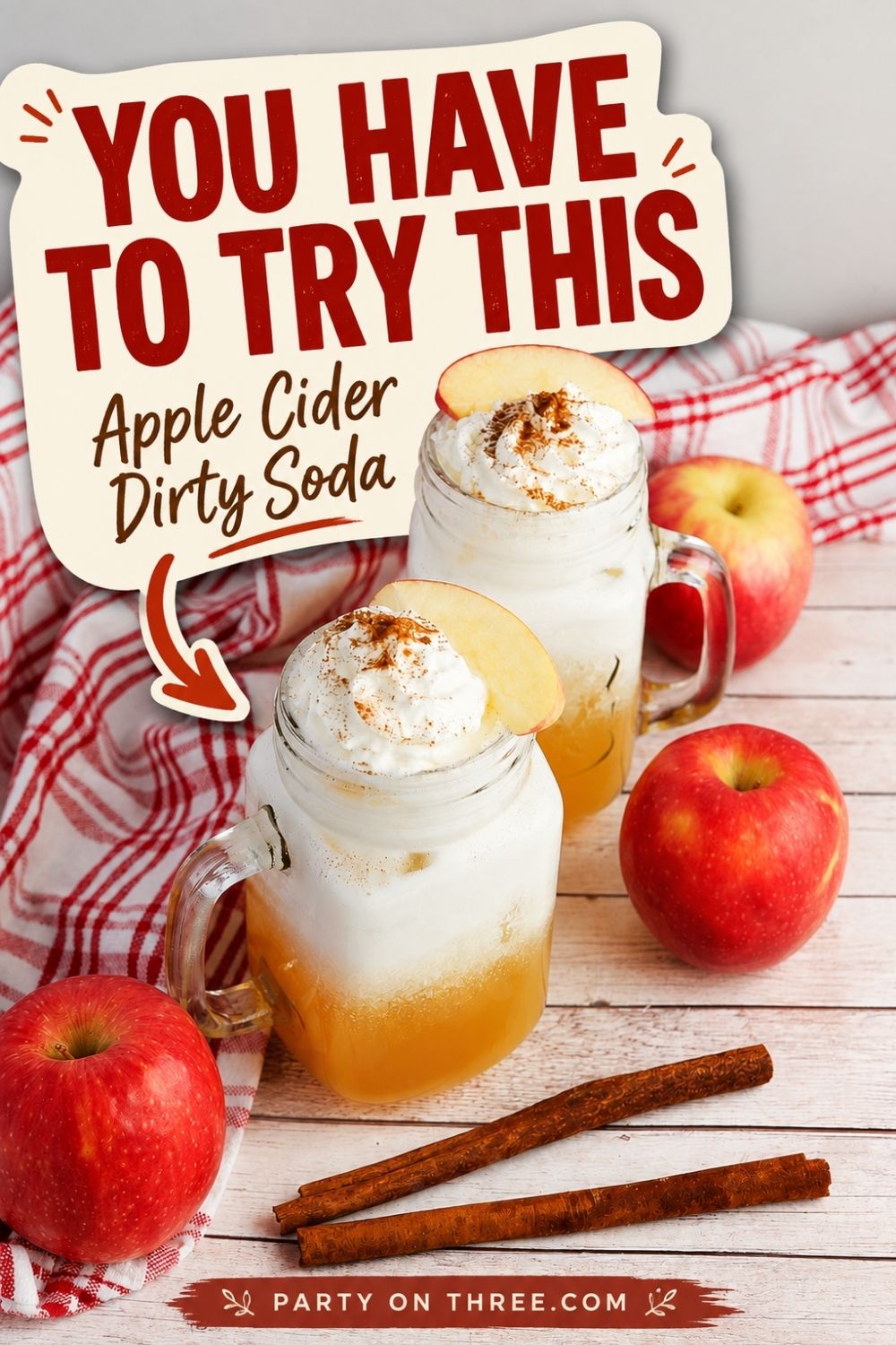 Apple Cider Dirty Soda (Easy Fall Dirty Soda Recipe)
