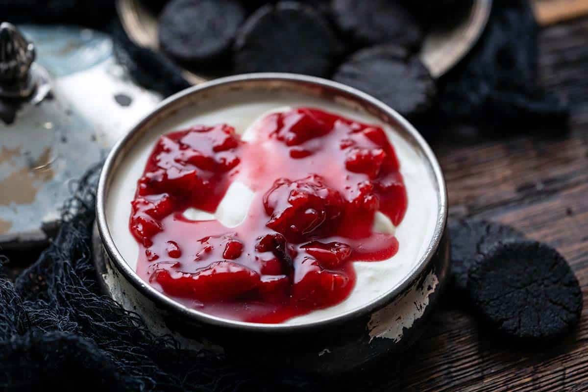 Bloody Halloween Dessert Dip Recipe (Cherry Cheesecake!)