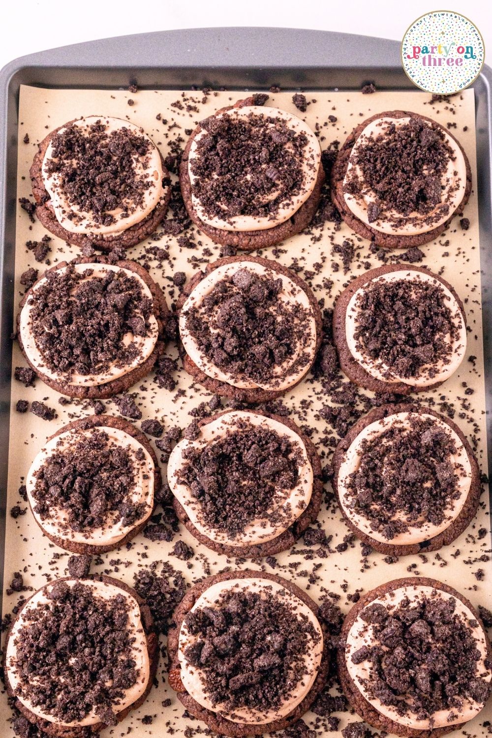 Dirt Cake Cookies with Gummy Worms