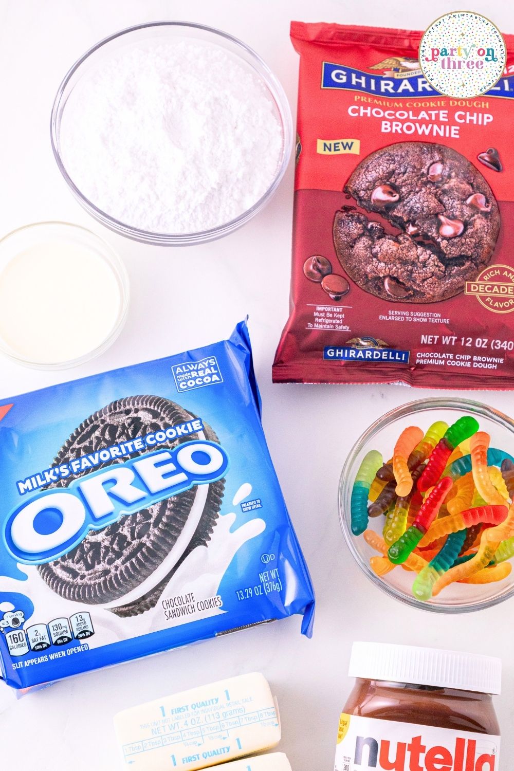 Dirt Cake Cookies with Gummy Worms