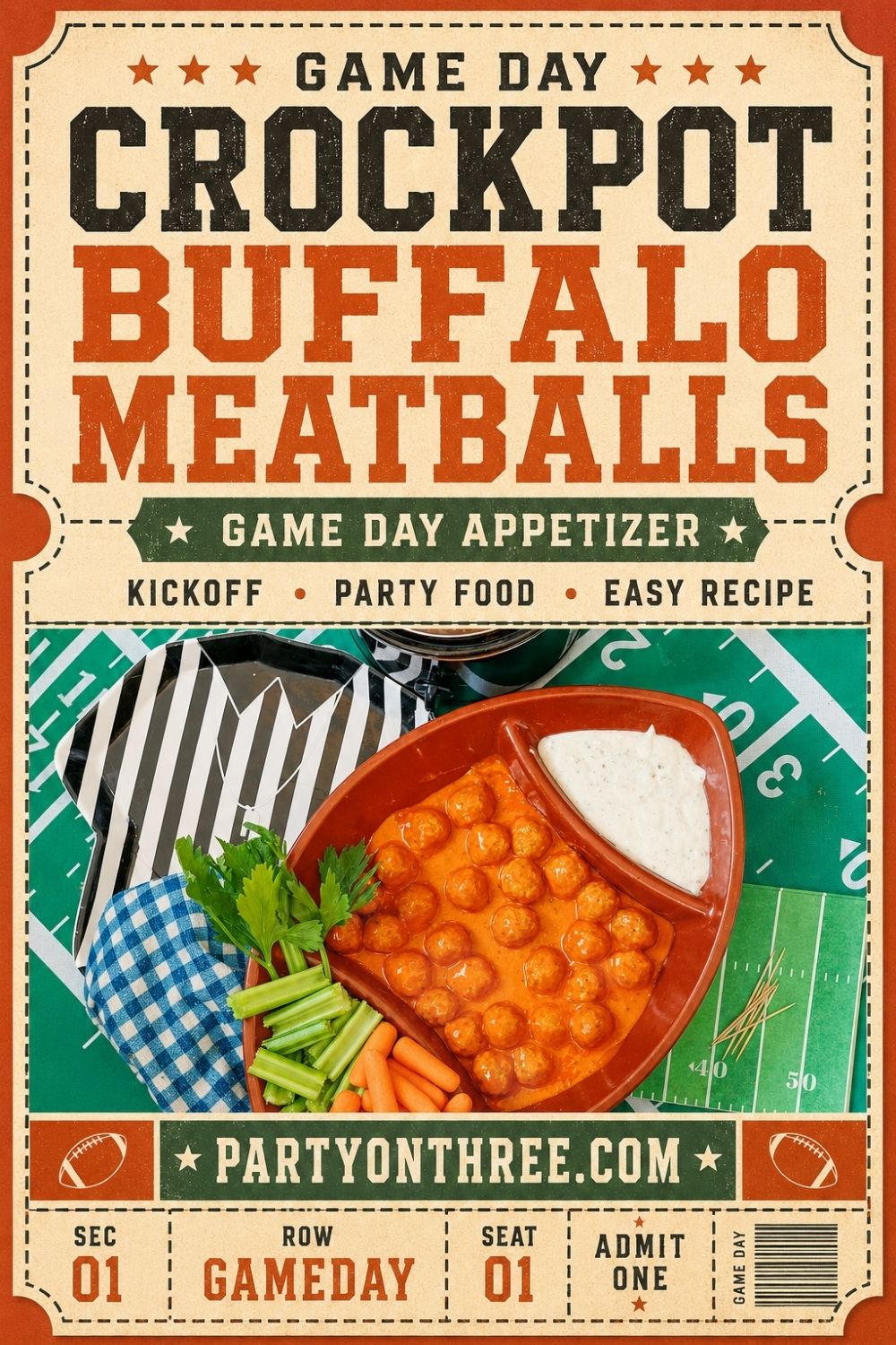 Easy Crockpot Buffalo Meatballs (3 Ingredient Game Day Appetizer)