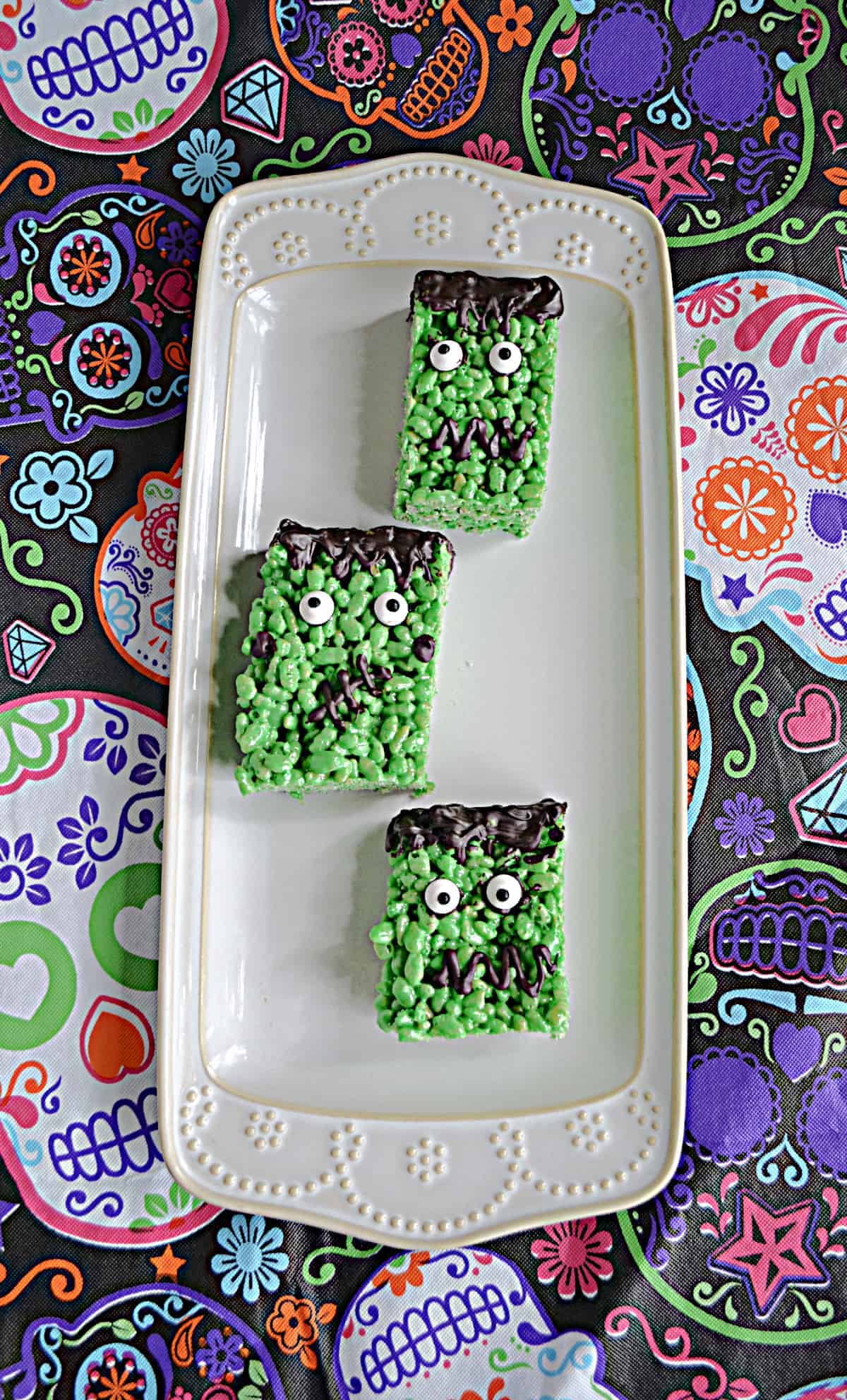 Frankenstein Rice Krispies Treats