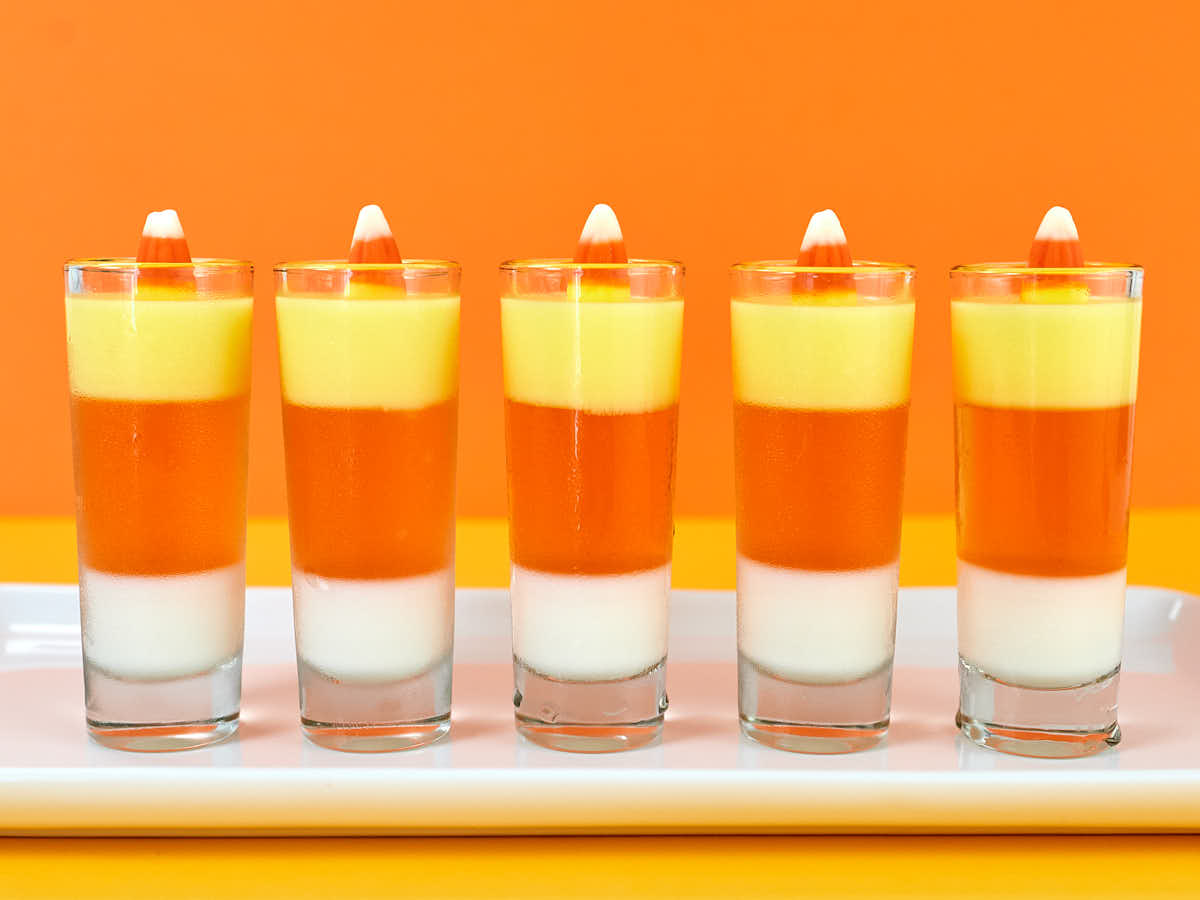 Halloween Candy Corn Jello Shots