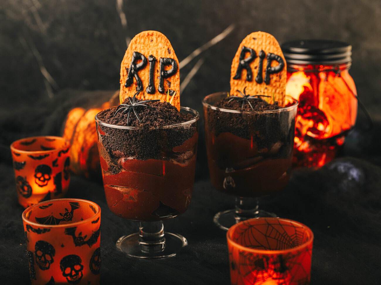 Halloween Chocolate Mousse Cups