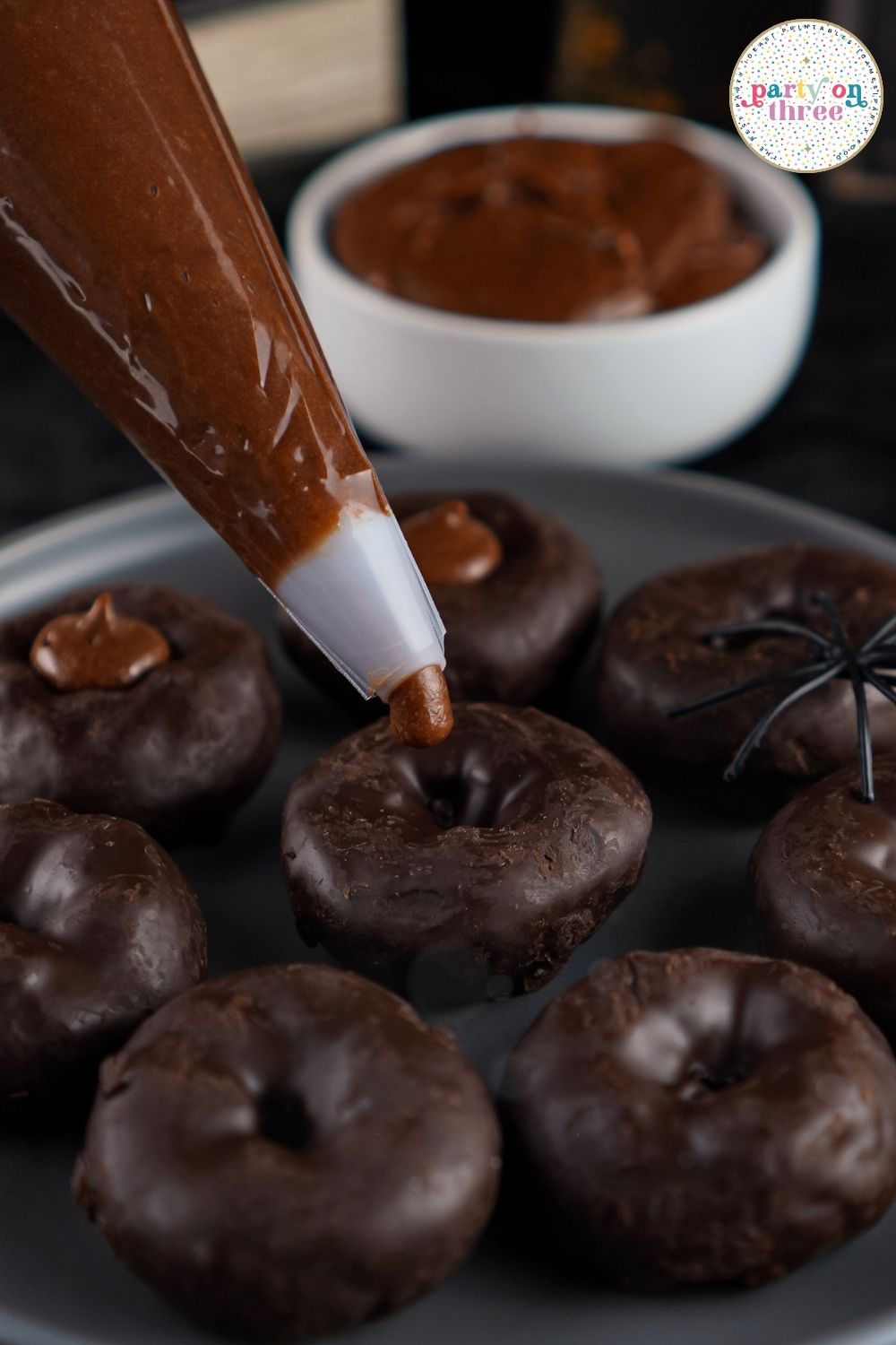 Halloween Mini Donut Eyeballs (3 Ingredient No Bake Treat)