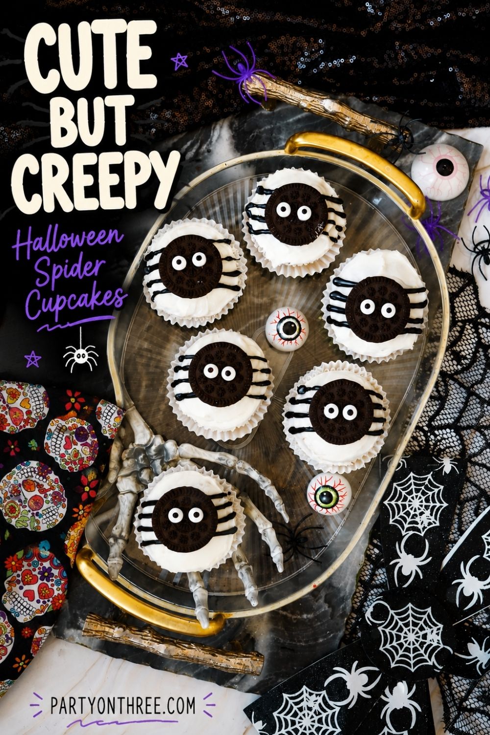 Halloween Spider Cupcakes (Easy Oreo Spider Cupcakes)