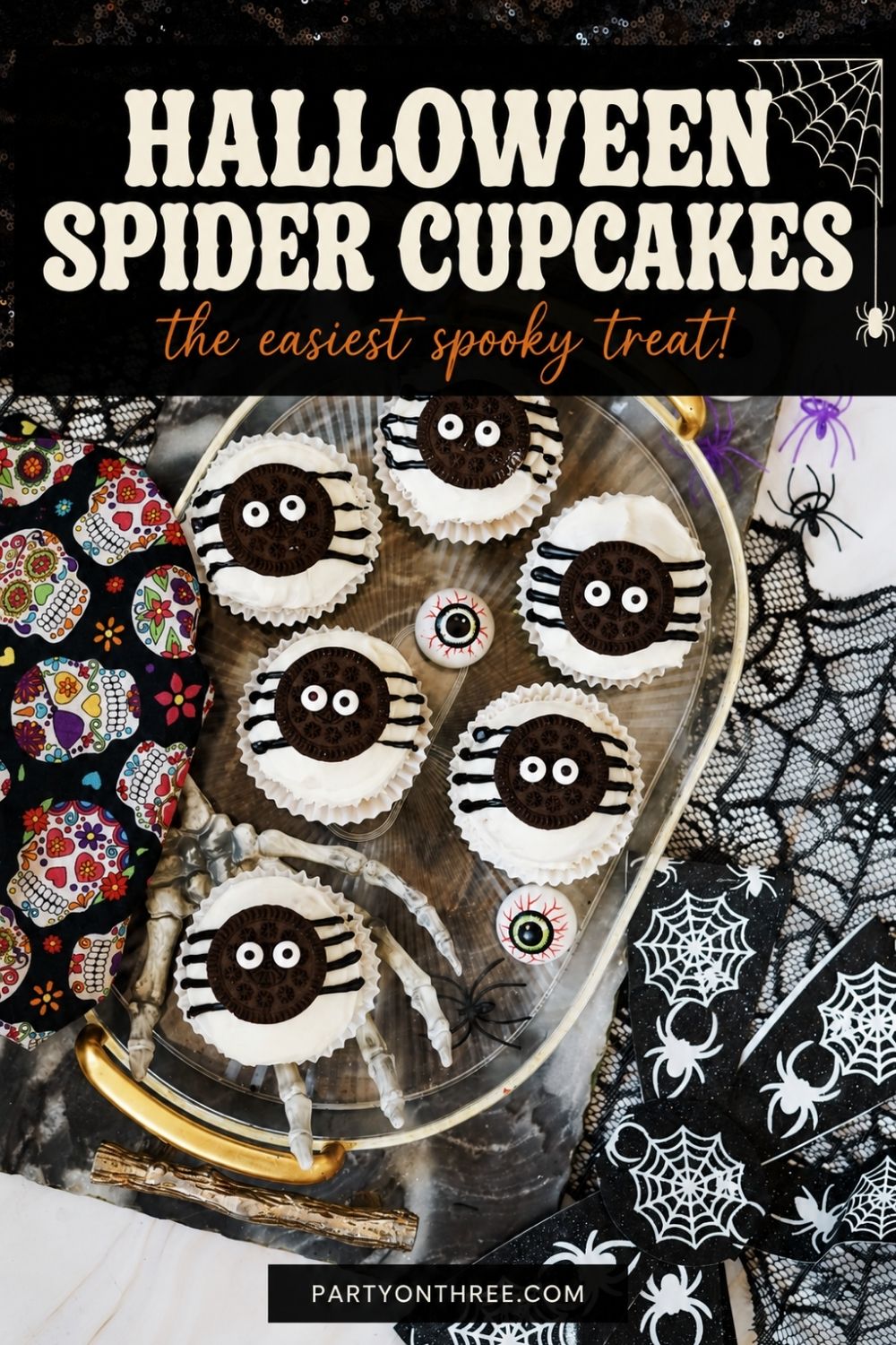 Halloween Spider Cupcakes (Easy Oreo Spider Cupcakes)
