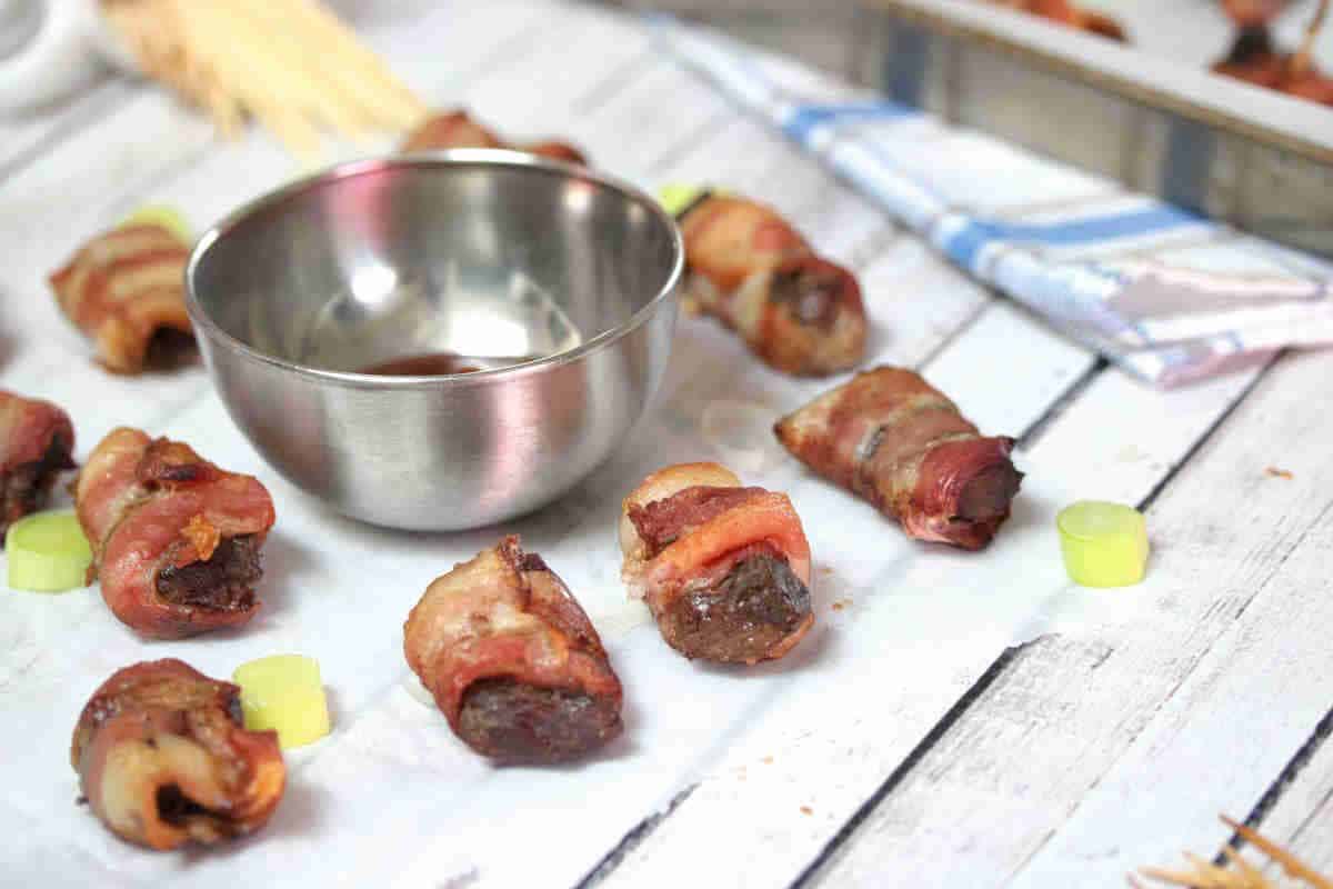 Oven Baked Bacon Wrapped Steak Bites