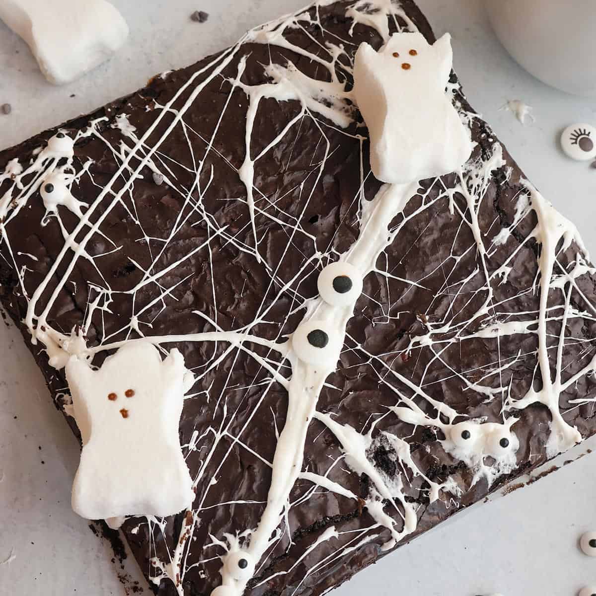 Spider Web Brownies