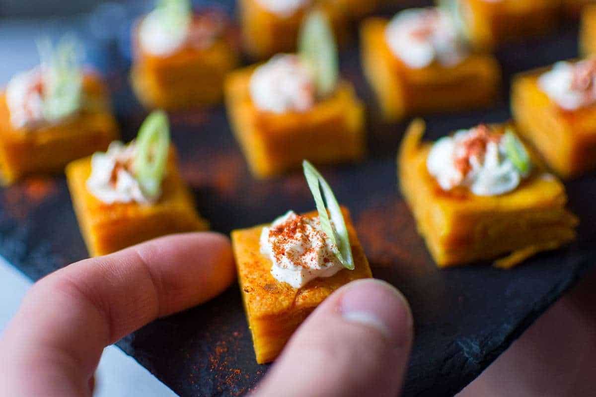 Sweet Potato Canapes (Gratin with Smoked Paprika)