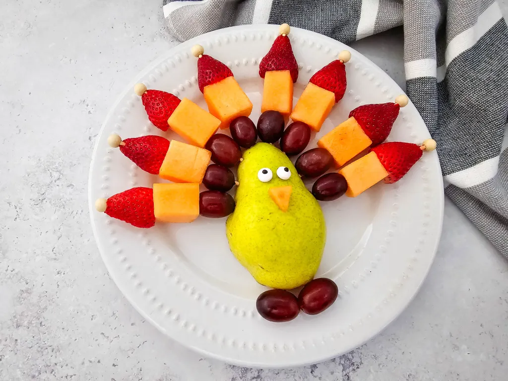 Turkey Fruit Skewers Platter by Made in a Pinch