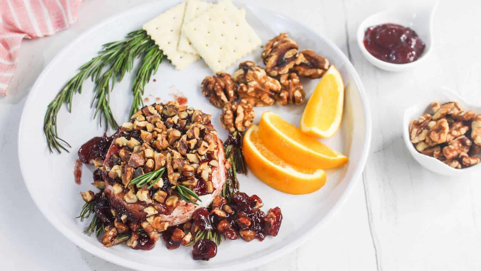 Air Fryer Orange Cranberry Baked Brie in Minutes