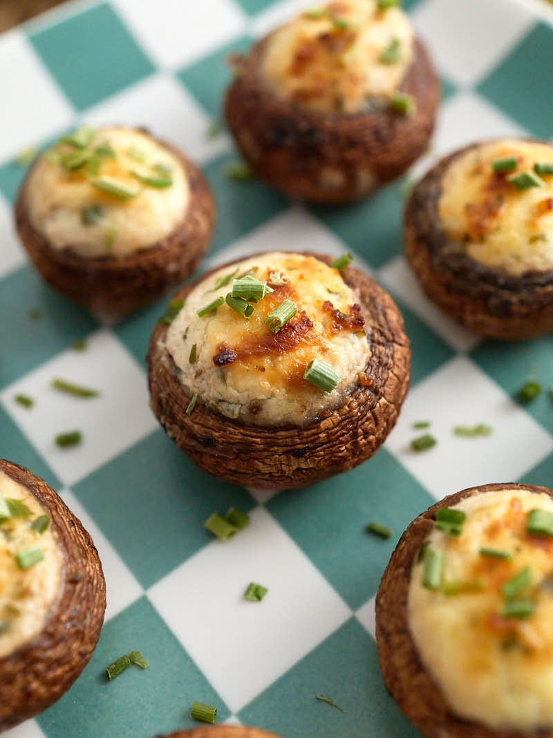 Boursin Stuffed Mushrooms with Only Two Ingredients