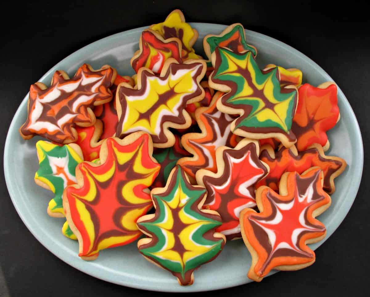 Decorated Thanksgiving Sugar Cookies